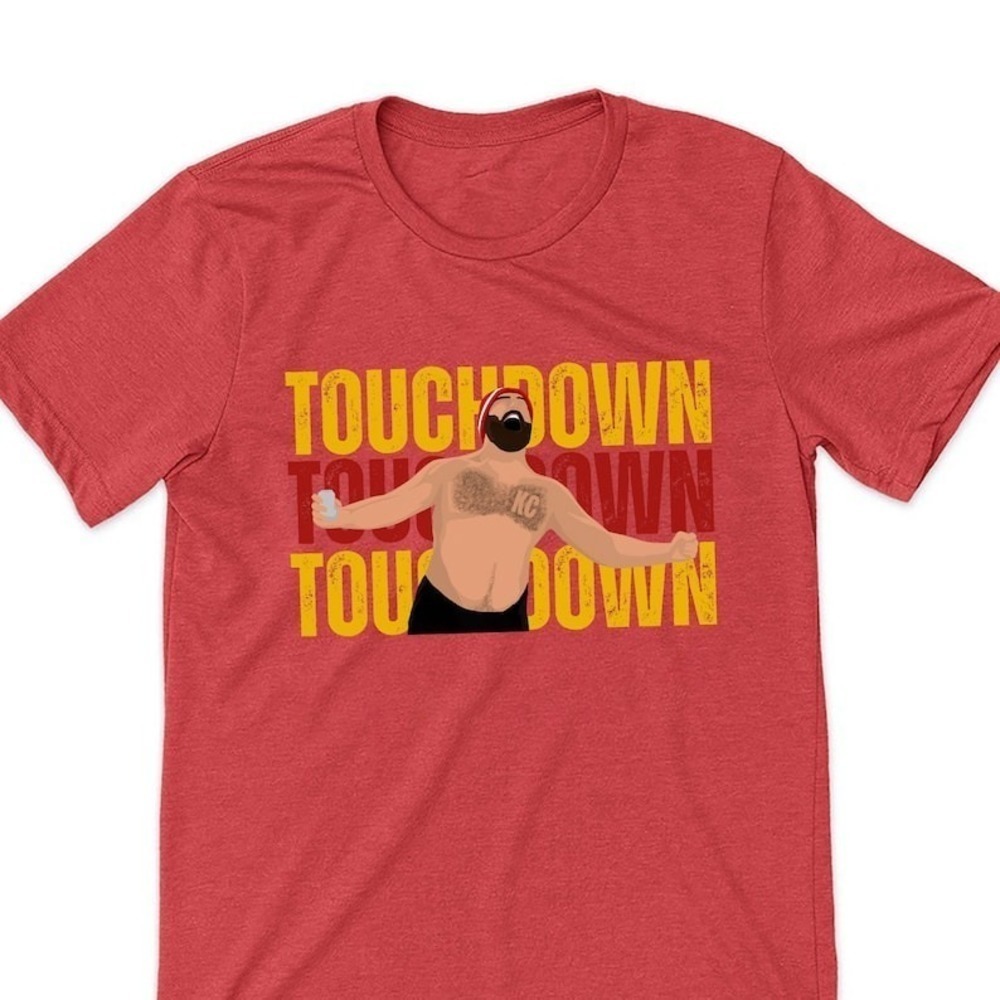 Chiefs Touchdown Jason Kelce Shirtless Shirt Kansas City Lets Go Chiefs Shirt